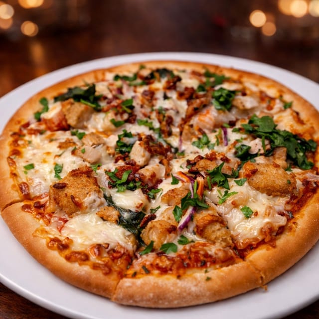Flyin Shrimp Pizza.