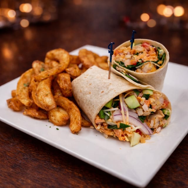 Crispy Shrimp Wrap.