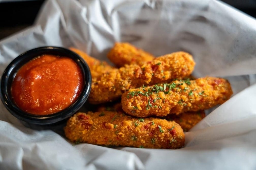 Spicy Mozzarella Sticks.