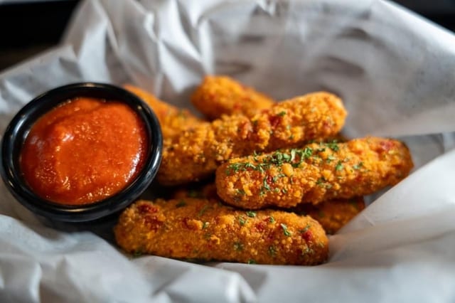 Spicy Mozzarella Sticks.